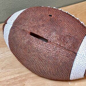Football Coin Piggy Bank Ceramic Textured Realistic Look & Feel Collectible